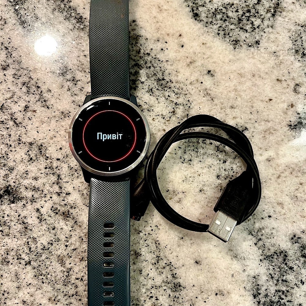 Garmin Venu 2S 40 mm Smartwatch in Blue with Blue Band